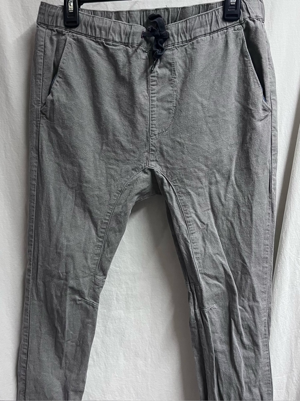 BULLHEAD DENIM CO Skinny Fit Jogger Pants Mens Medium Gray Drawstring Waist